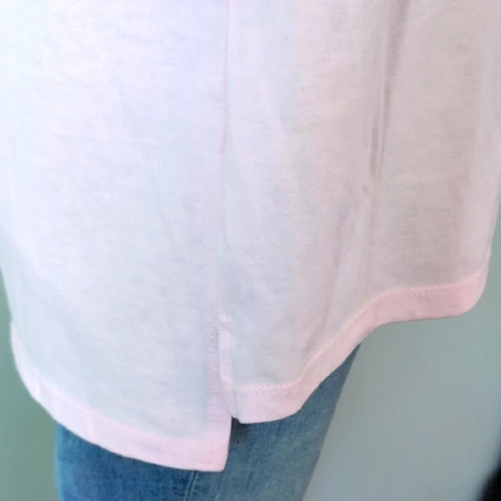 Disney Pink Mickey & Mini Mouse + Friends Graphic Shirt Crochet Flowers SZ M - Picture 10 of 16